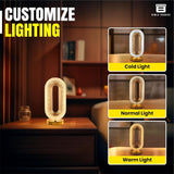 Oval Crystal Touch Lamp | USB Rechargeable Gold Table & Bedside Light