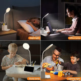 Eye-Care LED Desk Lamp | 3 Color Modes, 7 Brightness Levels & Touch Control