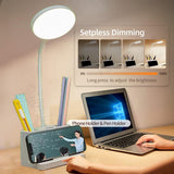 Eye-Care LED Desk Lamp | 3 Color Modes, 7 Brightness Levels & Touch Control