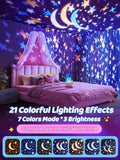 Night Light Rabbit Sky Projector | 6 Films, 5 Colors & Rechargeable Lamp