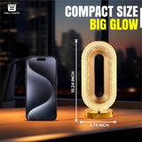 Oval Crystal Touch Lamp | USB Rechargeable Gold Table & Bedside Light