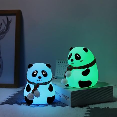 Panda LED Night Lamp | 7-Color Rechargeable Baby-Safe Silicone Light