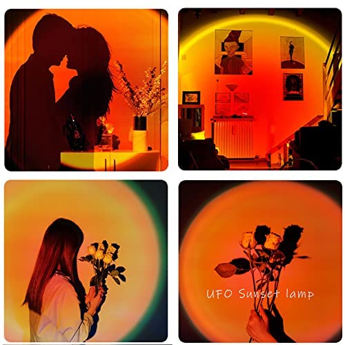 16-Color Sunset Projection Lamp | 360° Rotating, Remote Control &amp; HD Crystal Lens