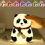 Panda LED Night Lamp | 7-Color Rechargeable Baby-Safe Silicone Light