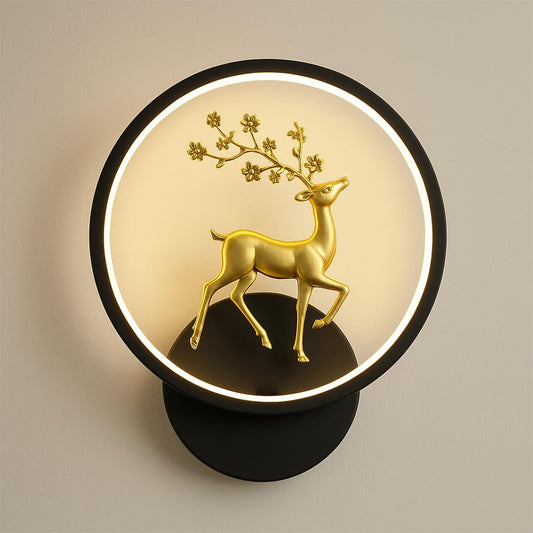 Dropming™ Golden Deer LED Wall Lamp | Luxury LED Wall Light (3 Color Modes)